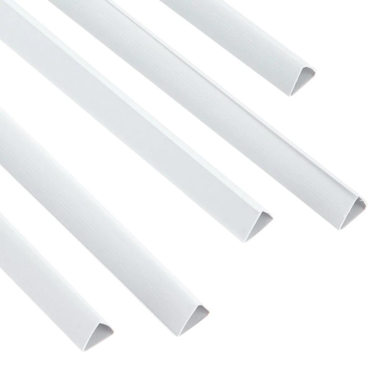 PATIKIL 100pz Barre Rilegatura, 10mm Dorsi Plastici Rilegatura 70 Fogli Capacità Raccoglitore Rapporto Formato A4 Raccoglitore Presentazione Triangolare per Copertina Rapporto, Bianco