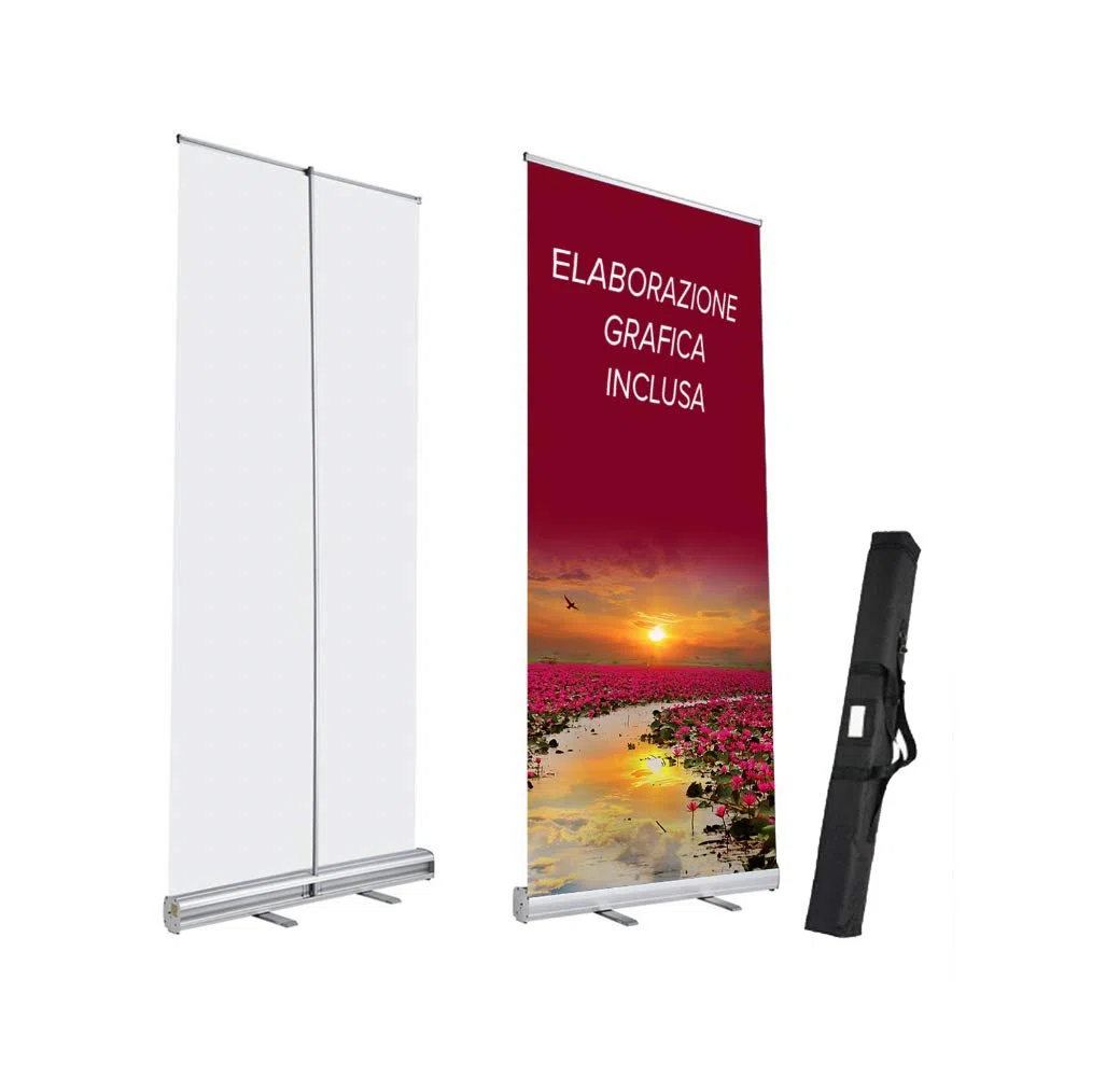 Roll Up Espositore - Rollup Pubblicitario - 85x200 cm - Banner Grafica Inclusa