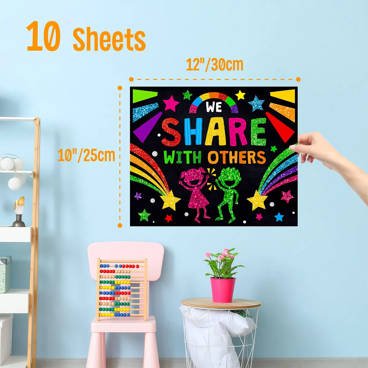 SpriteGru 10 Pezzi Poster per Scuola Decorazione Motivazionale We Are Better Banner Materna Primaria Media Superiore (30cm x 25cm)
