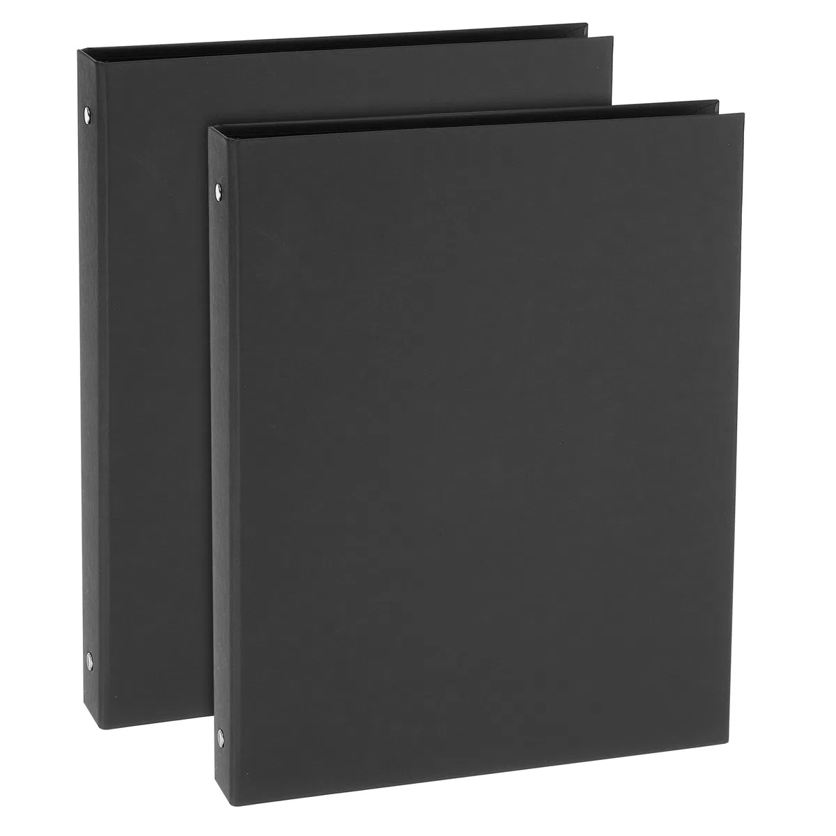 PATIKIL Copertina Raccoglitore A4, 2Pz 4 Anelli Tondi Protettore per Raccoglitore in Carta Kraft Guscio Rigido per Quaderno Riunione, Nero