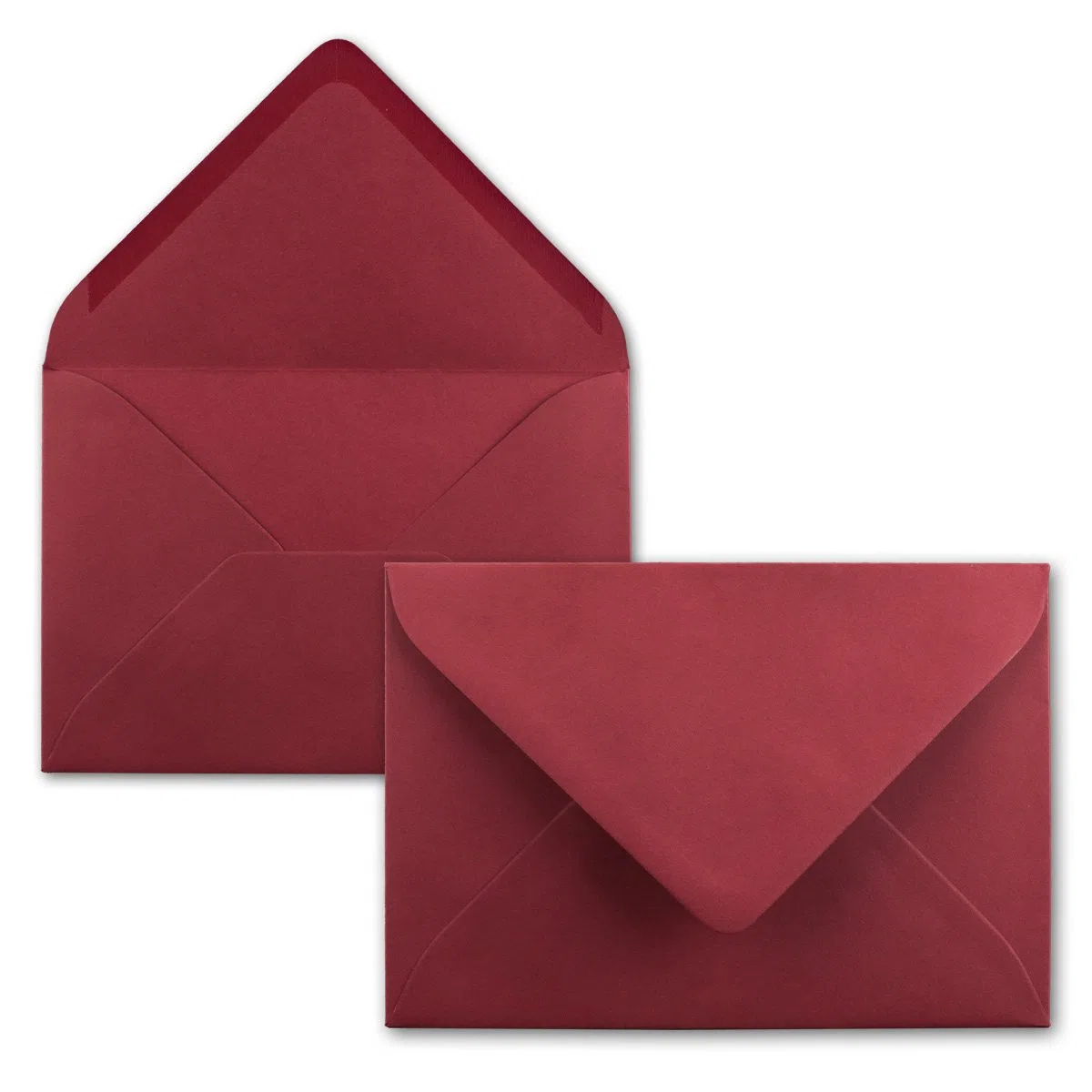 100x Buste B6-17,5 x 12,5 cm - rosso scuro - colla umida con lembo a punta - 120 g/m² - per matrimoni, biglietti d'auguri, inviti