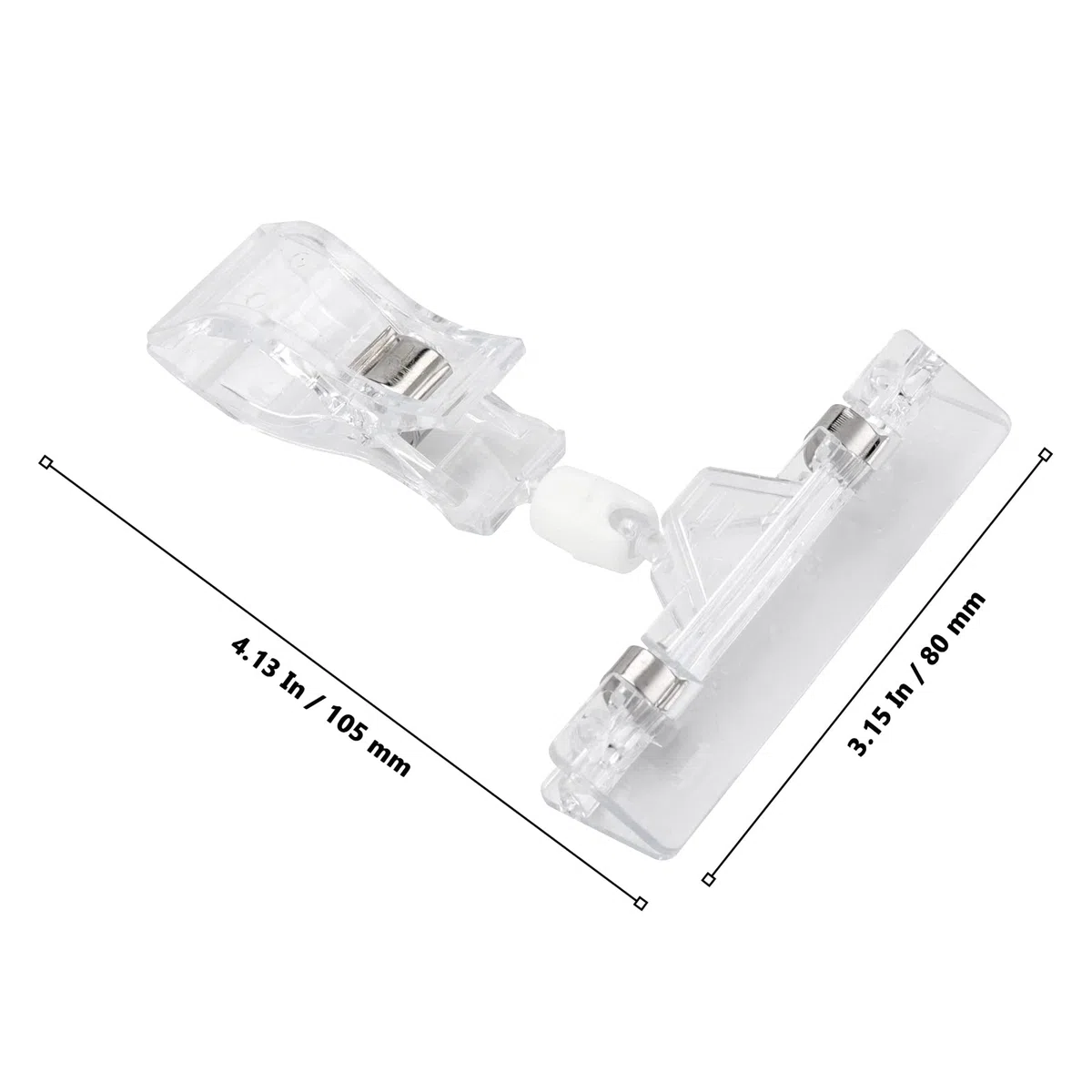 MUKLEI 30 clip di segno girevole in plastica, supporto per etichette con clip per display per segni, clip sul supporto per segno di plastica per il mercato, Centro commerciale