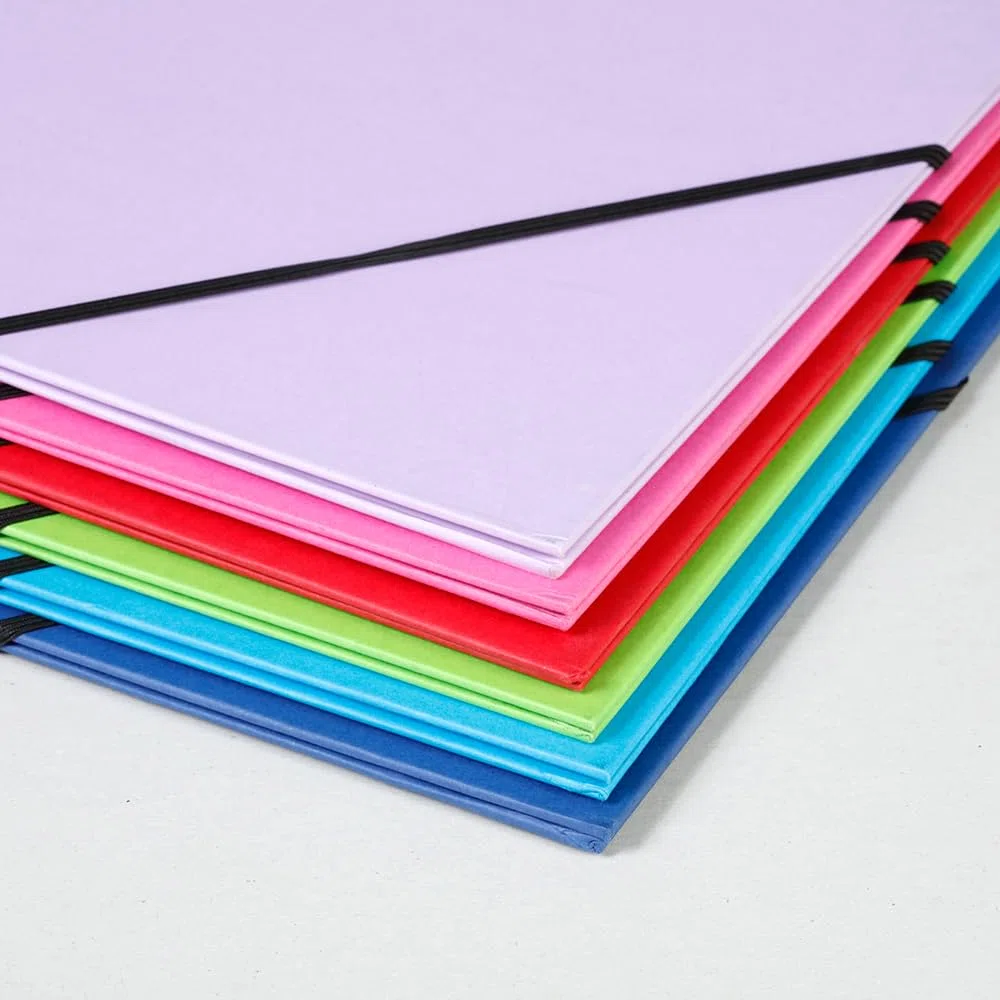 Clairefontaine 144707C - Cartella Portadisegni chiusura con elastico 37x52 cm, Turchese