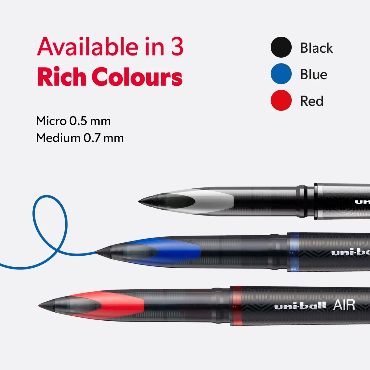 Penna rollerball UB-188-Micro Air, inchiostro nero Super Ink, a prova di manomissione, pennino per penna stilografica, scatola da 12 pezzi