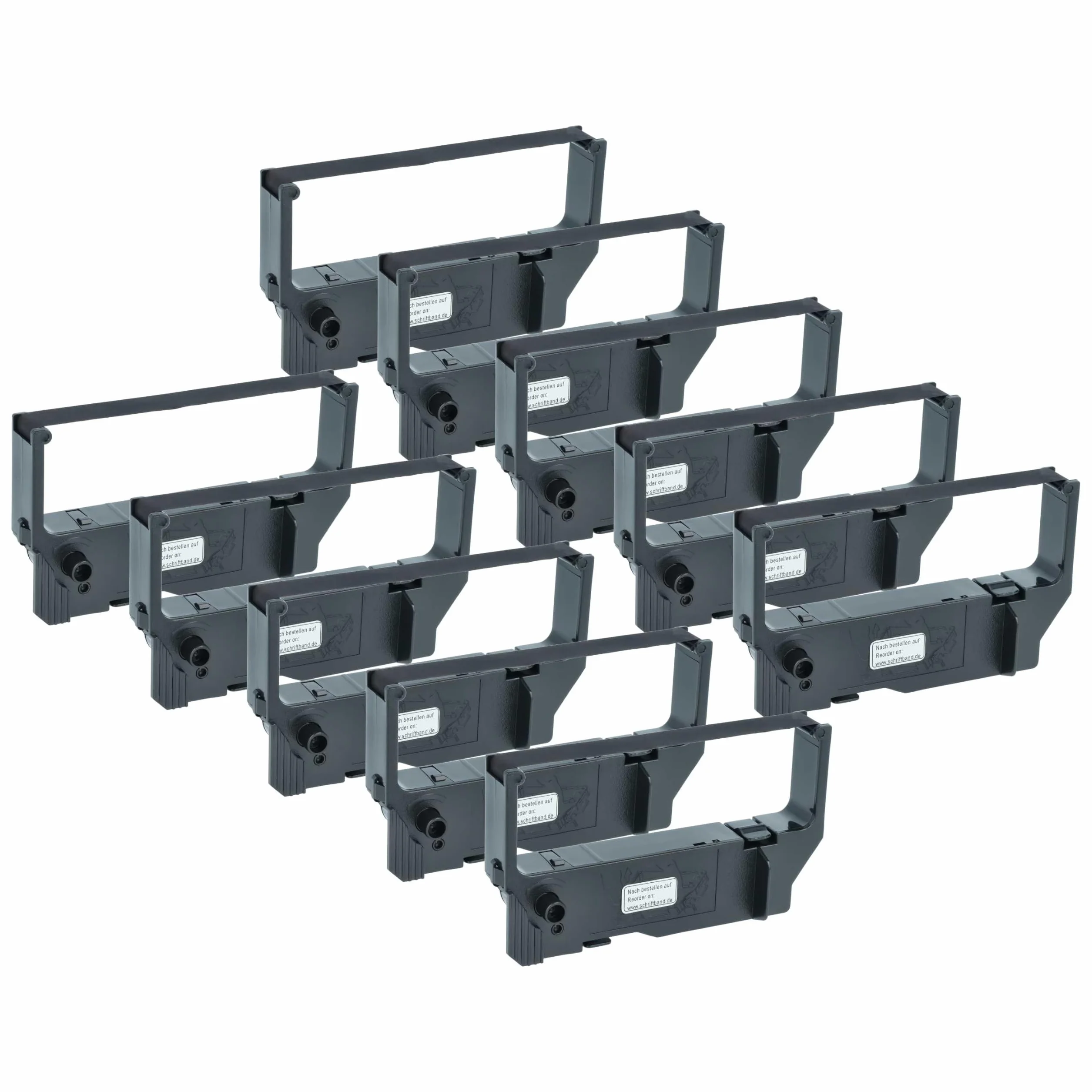 vhbw 10x nastro inchiostrato compatibile con Star MP216, MP200P, SCP700, RC200B, MP200, SP2000, SP200 stampante ad aghi - nero