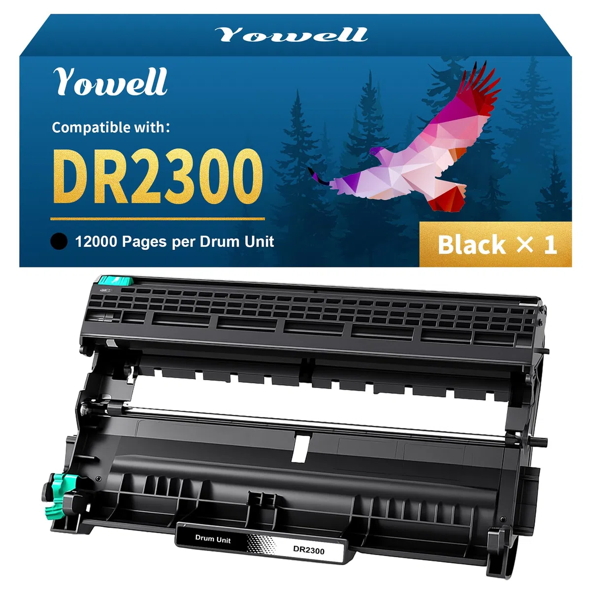Yowell DR2300 Tamburo Compatibile per Brother DR2300 DR-2300 Tamburo für Toner Brother MFC l2700dw MFC-L2700DN MFC-L2720DW MFC-L2740DW, HL-L2340DW HL-L2300D, DCP-L2520DW DCP-L2540DN (Drum DR2300)