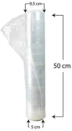 Pellicola 6 rotoli Pellicola Film estensibile manuale trasparente spessore 23 my, 2 Kg, altezza 500 mm