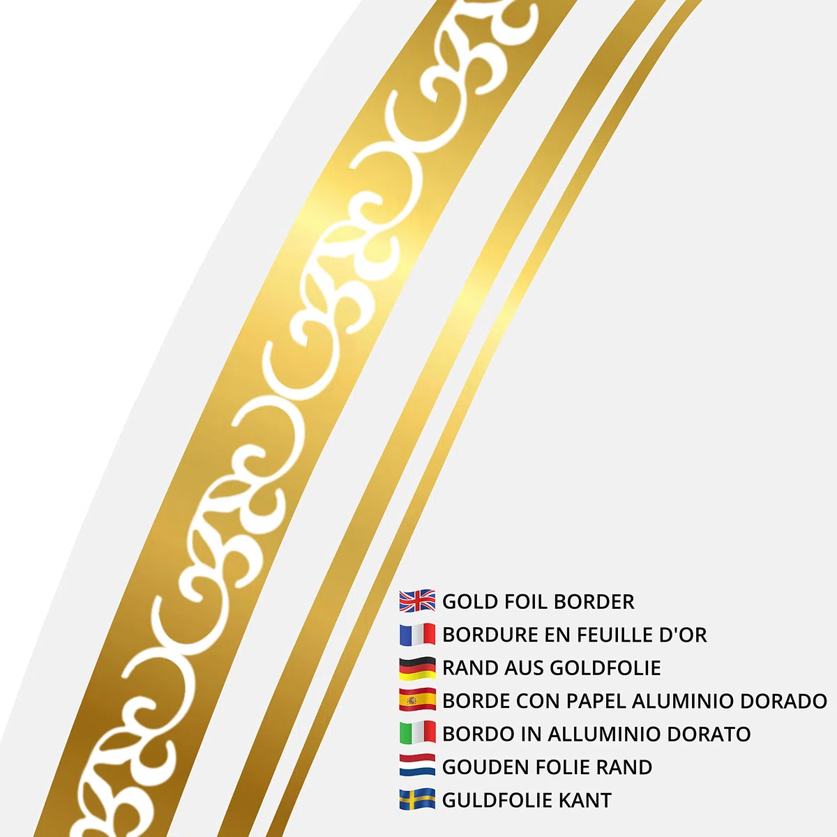 Belle Vous Carta per Diplomi e Certificati Bianca (50pz) - Carta Pergamena A4 per Stampanti con Bordo in Lamina d’Oro - Fogli di Carta Pergamena per Stampante Laserjet per Lavoro, Laurea e Diplomi