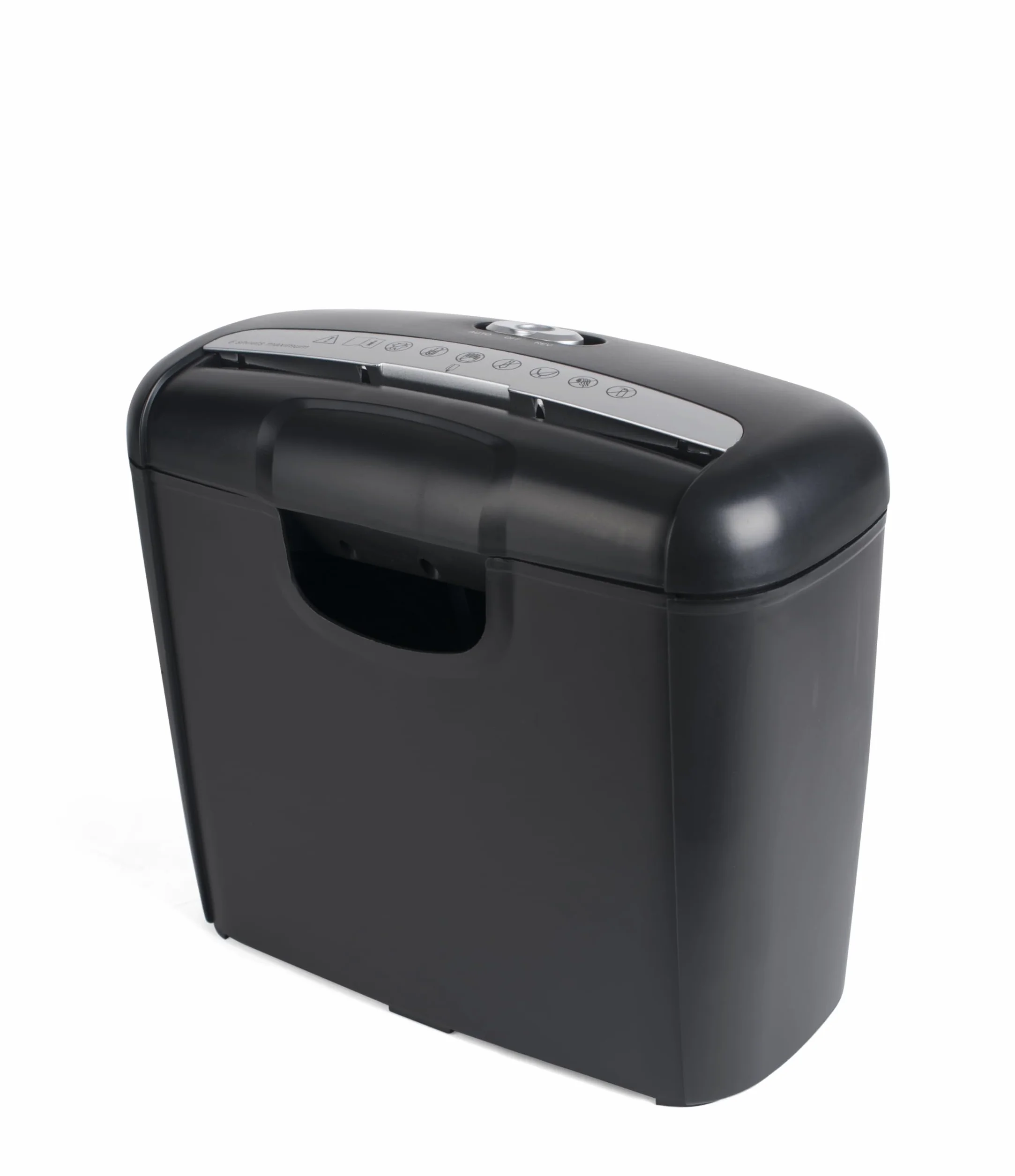 Pavo - Distruggidocumenti Premium fino a 6 fogli, taglio a strisce, trituratore per carte di credito con cestino, 10 l, nero, 8038770