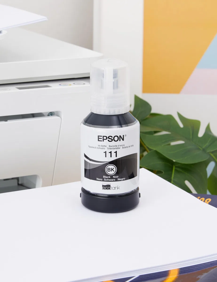 Epson EcoTank, Serie 111, Flacone Inchiostro per Stampanti EcoTank, Single Pack 1 Colore (Nero), 120 ml, Inchiostri Pigmentati (Confezione da 2)