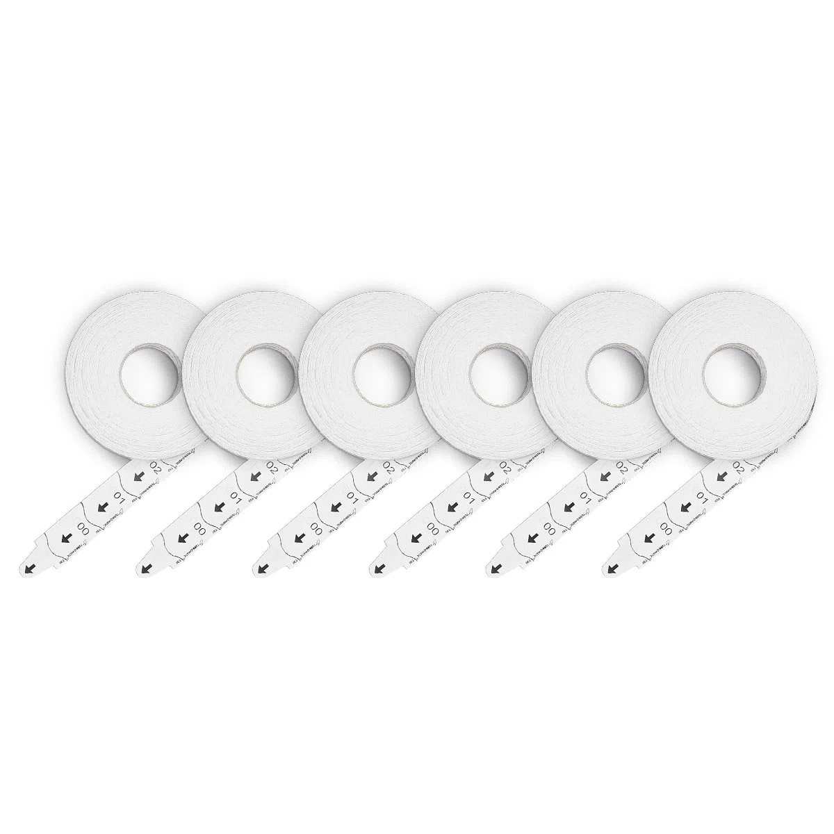 Accessorio Meto Turn-O-Matic, ticket originali T90 3D, numerazione progressiva, prodotti in Germania, 6 rotoli x 4000 ticket, totale: 24.000 ticket, bianco