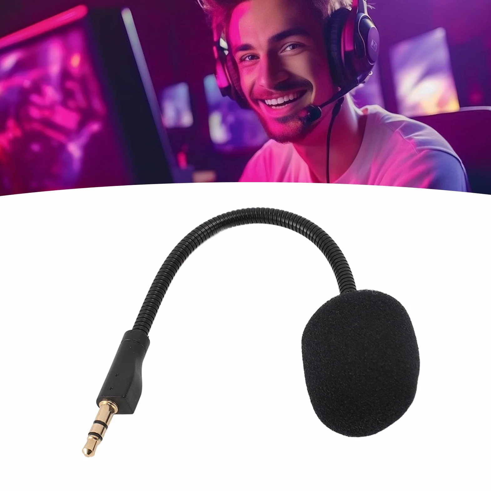 Annadue Microfono da Gioco Sostitutivo per G PRO/G PRO X Cuffie da Gioco Wireless, Spina Placcata Oro da 3,5 Mm, Microfono con Suono di Gioco Chiaro