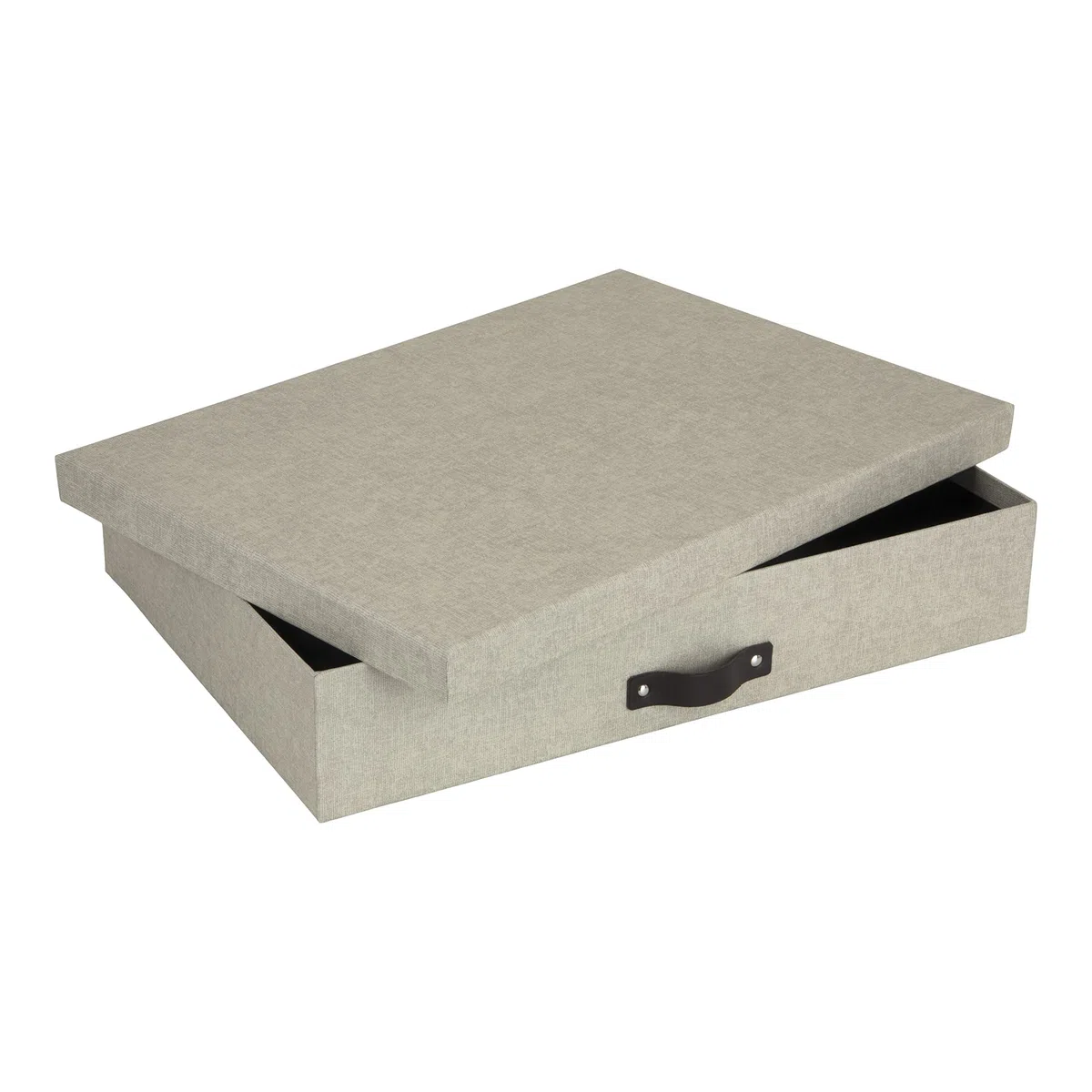 Bigso Box of Sweden Portadocumenti Scrivania A3 - Organizer Ufficio Con Coperchio e Maniglia - In Fibra di Legno e Carta - Beige