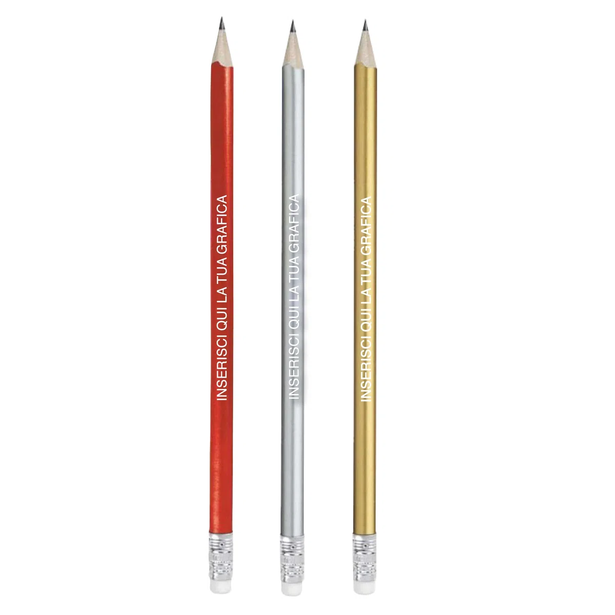 Matite Eleganti Personalizzate con Stampa Nome Logo Testo per Gadget Matrimonio Eventi Fiere Aziende Idea Regalo Laurea, Natale (30 Pezzi, Rosso)