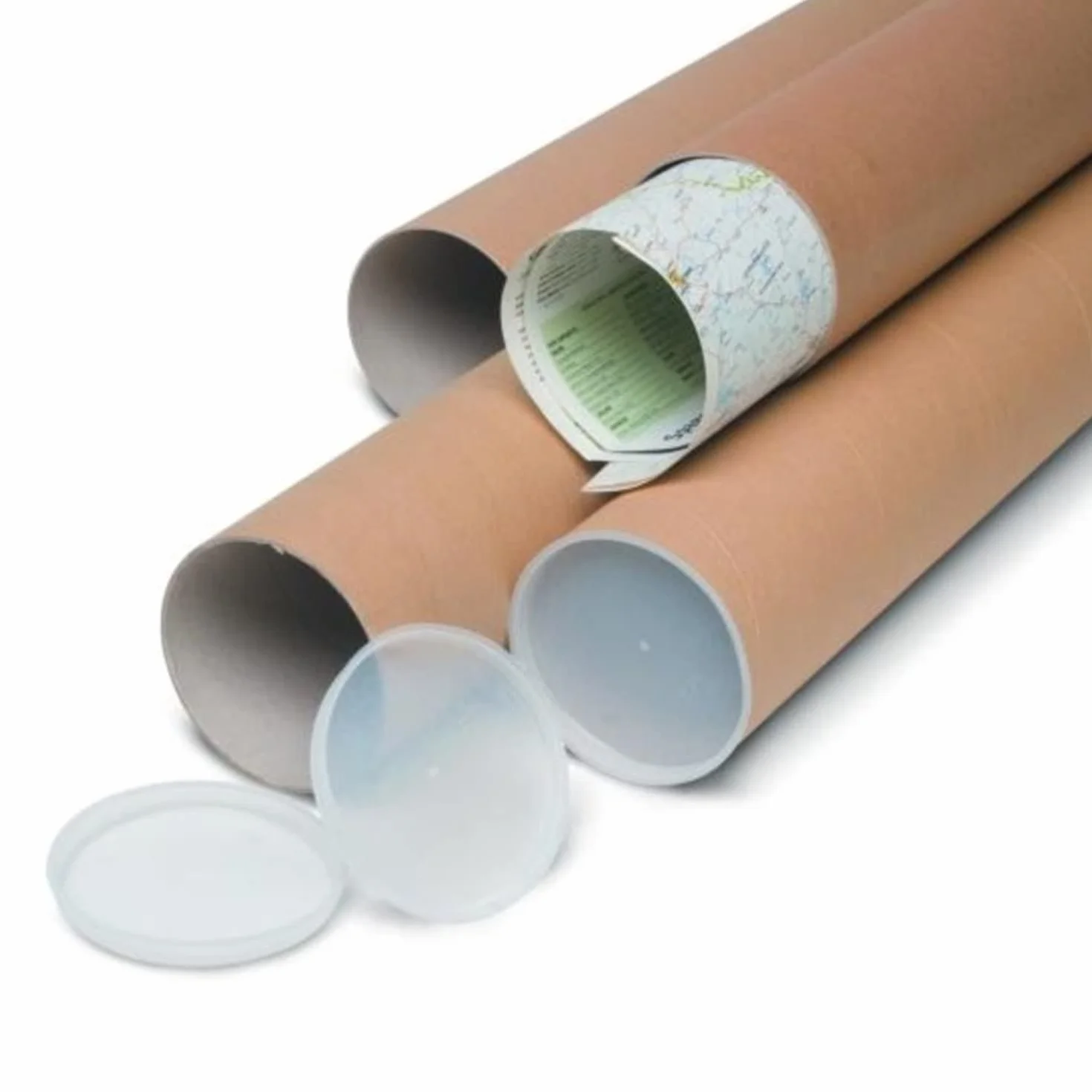 Niik 10 tubi di in cartone resistenti per spedizione con tappi in plastica 35 x 7 cm disegni fogli poster stampe A4 A3 spedizioni