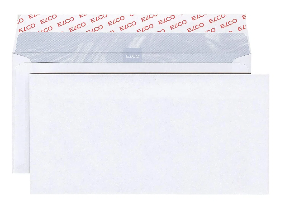 ELCO - Formato DL n. 60281, 500 buste da lettera, senza finestrella, colore: bianco