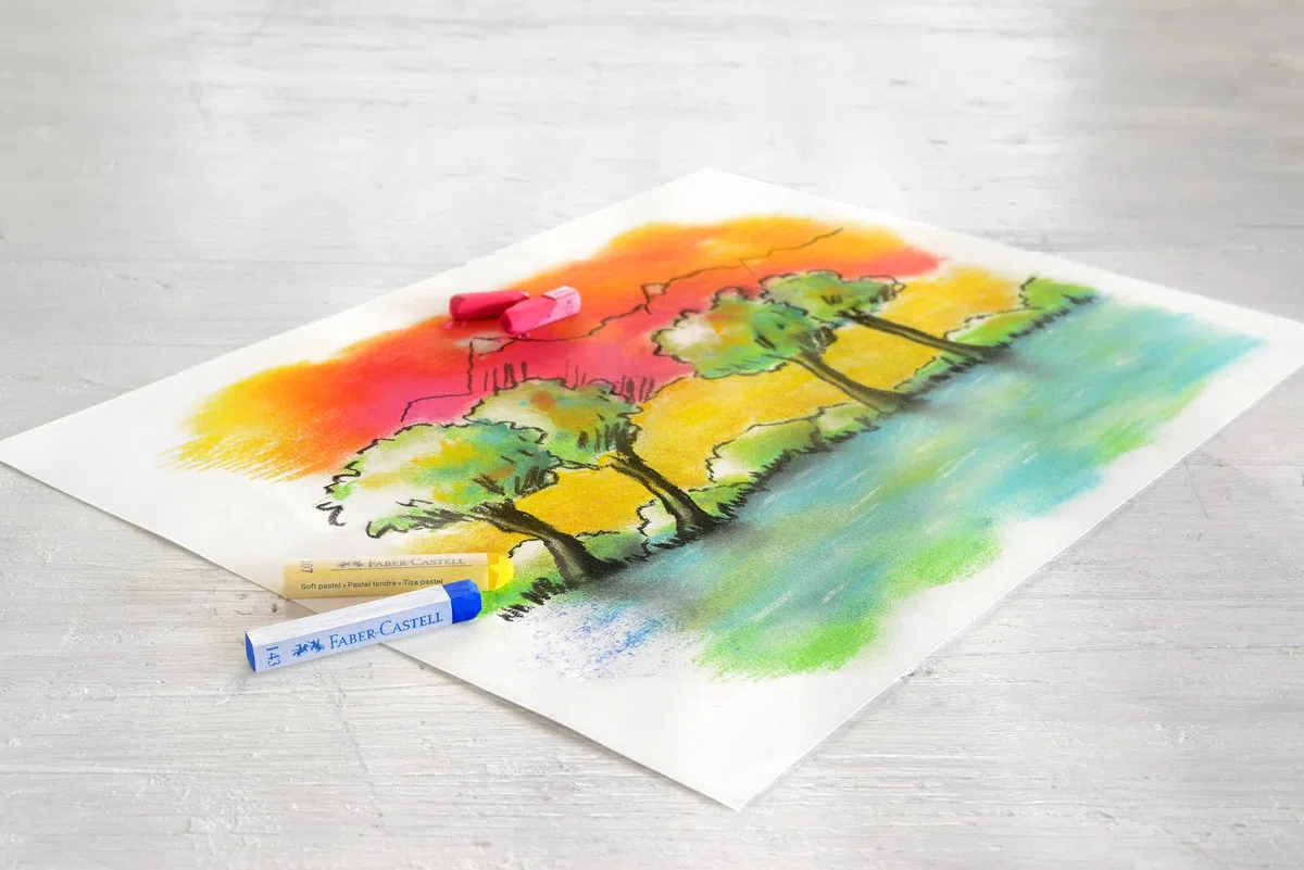 FABER-CASTELL 128324 - Pastelli morbidi STUDIO QUALITY, 24 pastelli