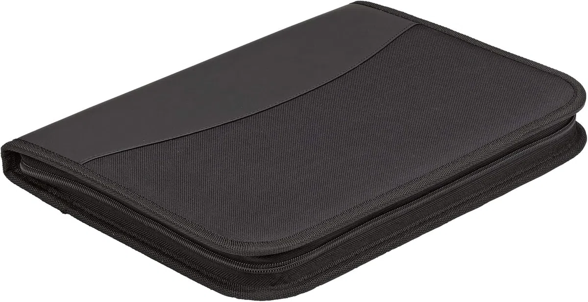 Smead 85845 - Blocco note a righe, con chiusura a cerniera, formato lettera, colore: Nero