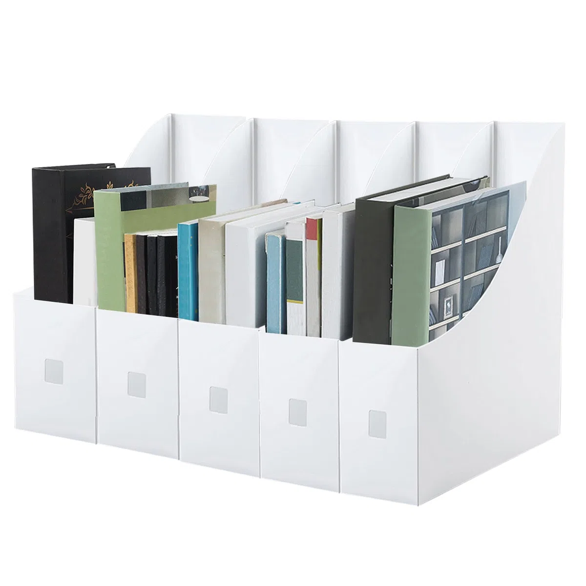 5 Pezzi Portariviste Ufficio, Portariviste in Plastica, Portariviste per File, Cartella pieghevole, per Dormitorio Scolastico Ufficio Archiviazione di File Domestici