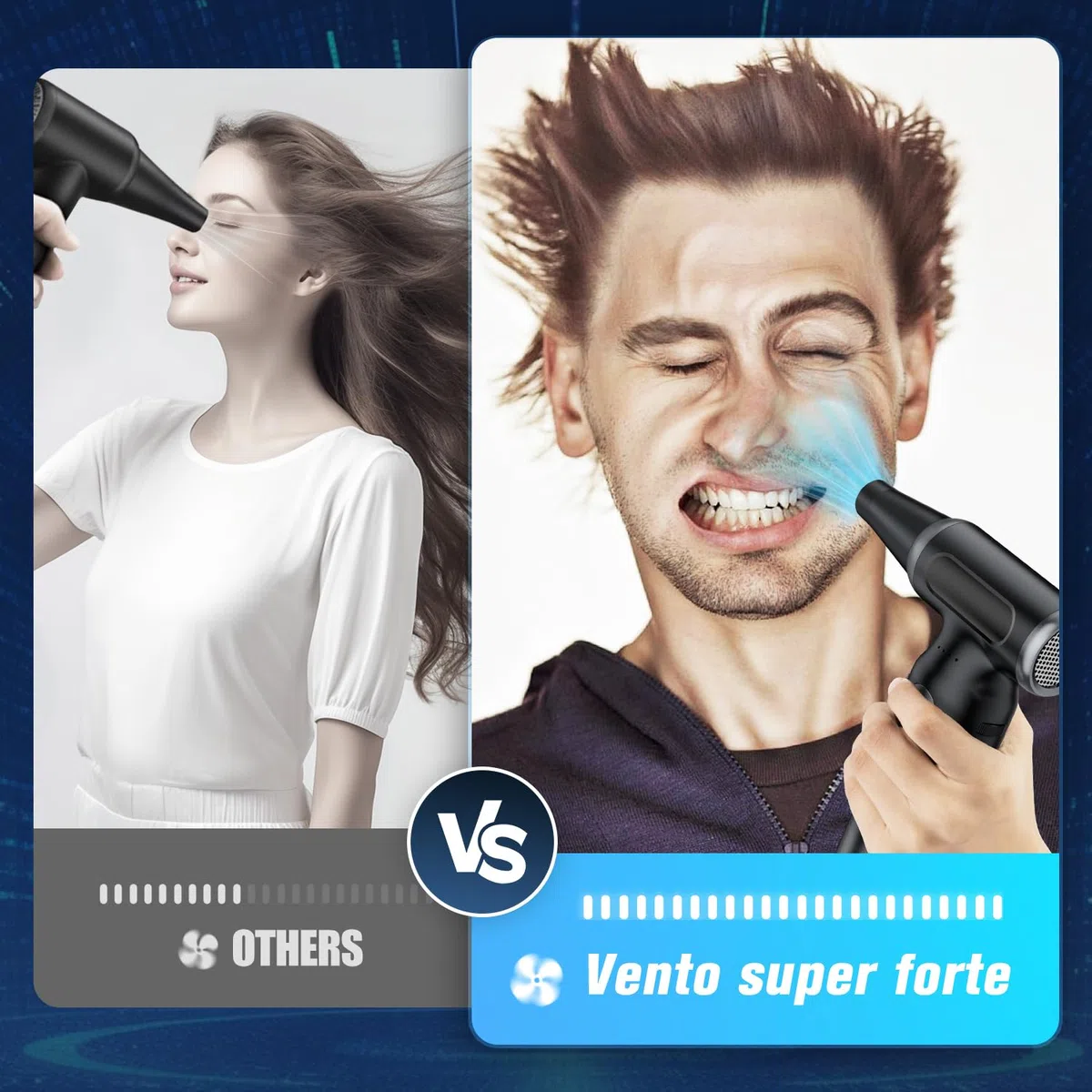 Spolverino elettrico ad aria compressa - 200000 RPM Super Power Cordless Air Blower Duster, USB ricaricabile durevole 3-Gear regolabile Dust Blower Cleaner per PC, tastiera, esterno, casa e auto