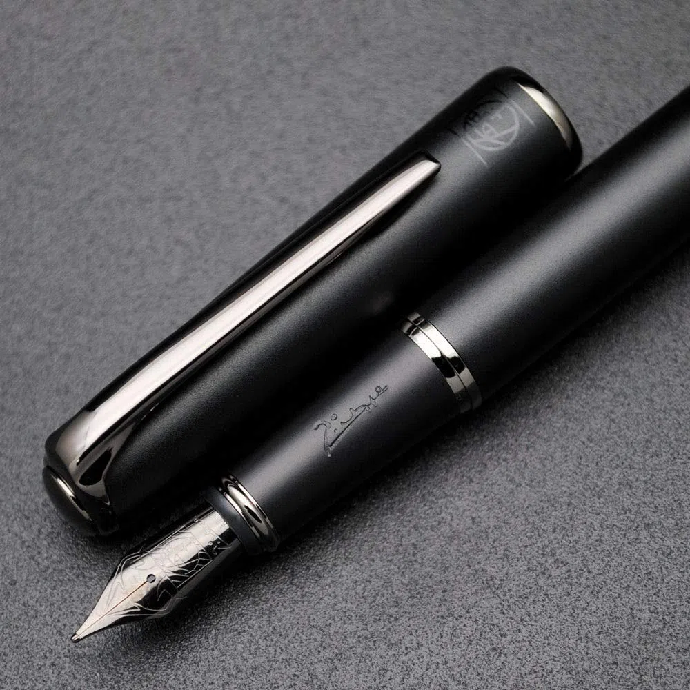 Picasso 916 “Malage” - Penna stilografica in confezione originale (grigio tramonto, pennino medio da 0,7 mm)