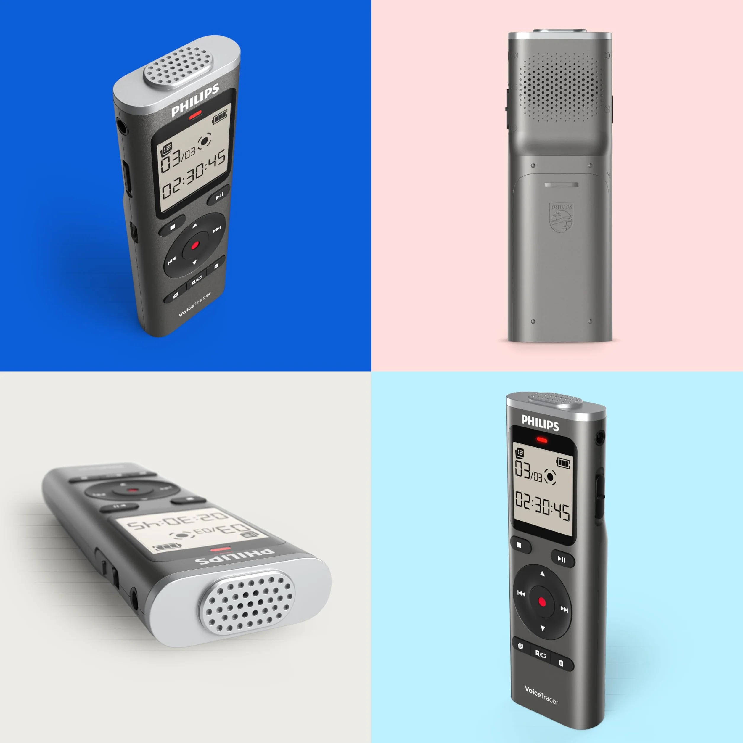 Philips DVT1170 VoiceTracer, Registratore audio, 8GB, slot per scheda micro SD