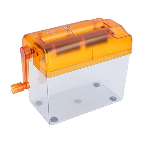 Scrivania Micro Cross-Cut Hand Shredder Per Uso Domestico Può Triturare Schede Scatola di polvere Cross-Cut Trituratore Manuale Portatile Compatto Per