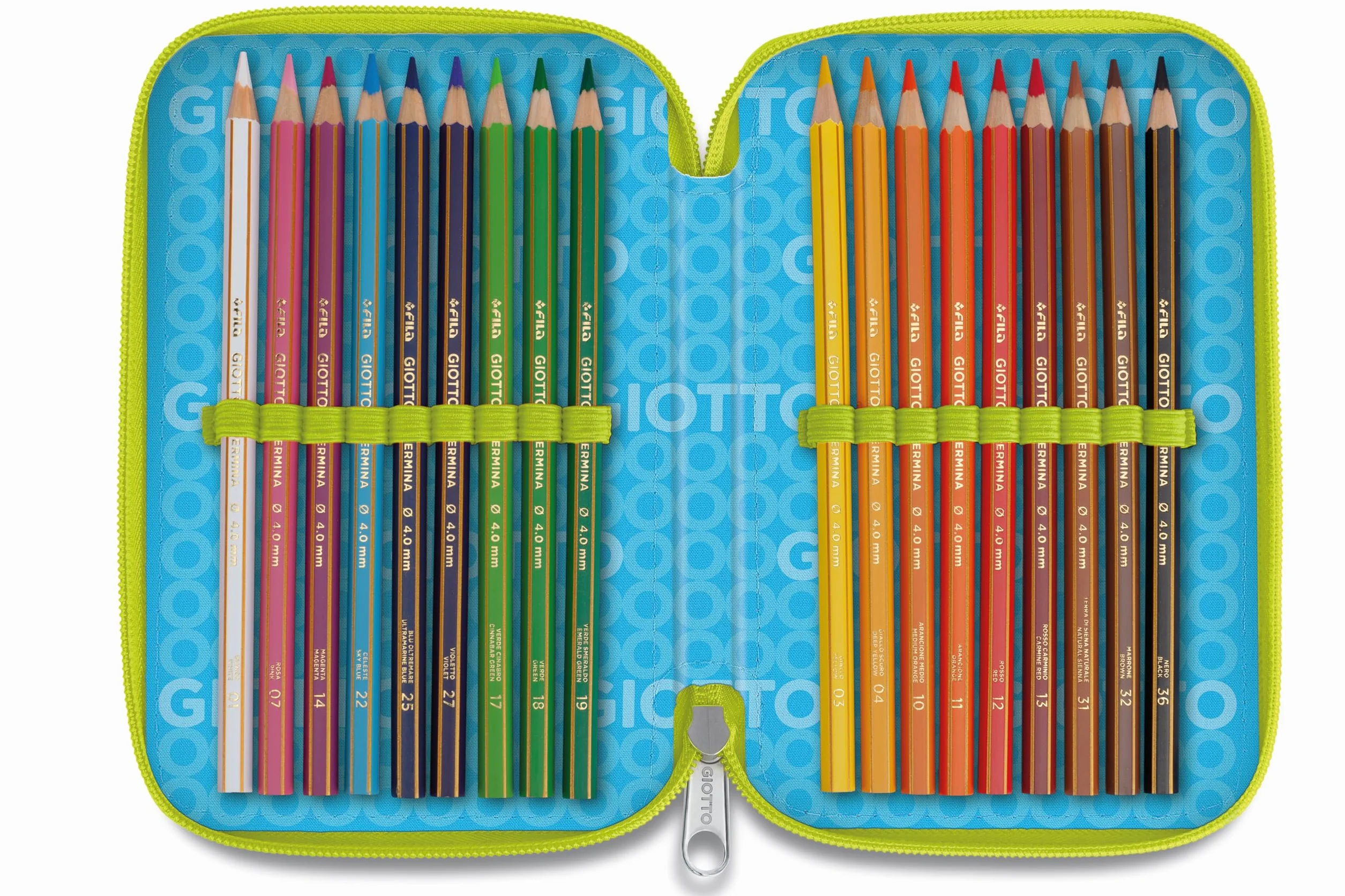 Giotto Astuccio Supermina 3 Zip Young Street Art, AZZURRO