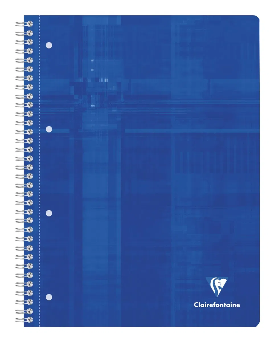 Clairefontaine 8252C CONFEZIONE DA 5 quaderni a spirale Studium - A4+ 22,5x29,7 cm - 160 pagine staccabili forate a quadretti piccoli - carta bianca 90g - copertina in carta laminata - colori casuali