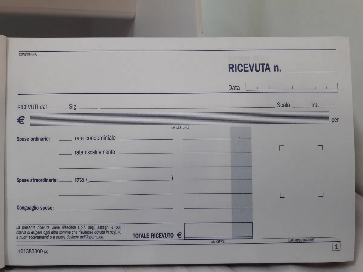 20 BLOCCHI RICEVUTE DI CONDOMINIO CO AVVISO DI PAGAMENTO MODULI AUTORICALCANTI IN TRIPLICE COPIA