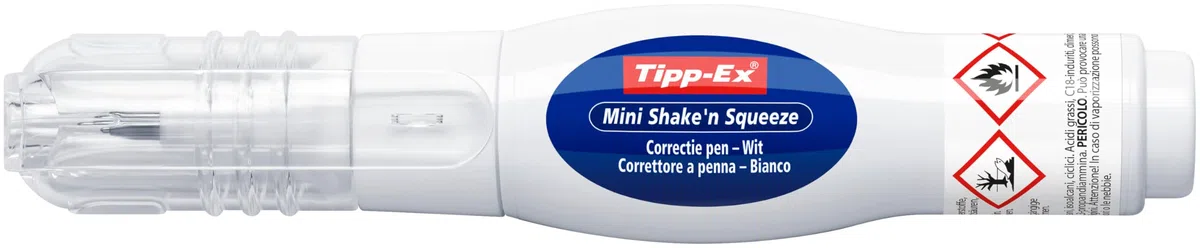 Tipp-Ex Bianchetto Liquido, Shake 'n Squeeze, Correttore a Penna (8 ml), Confezione da 10, Fornitura Cancelleria Scuola e Ufficio