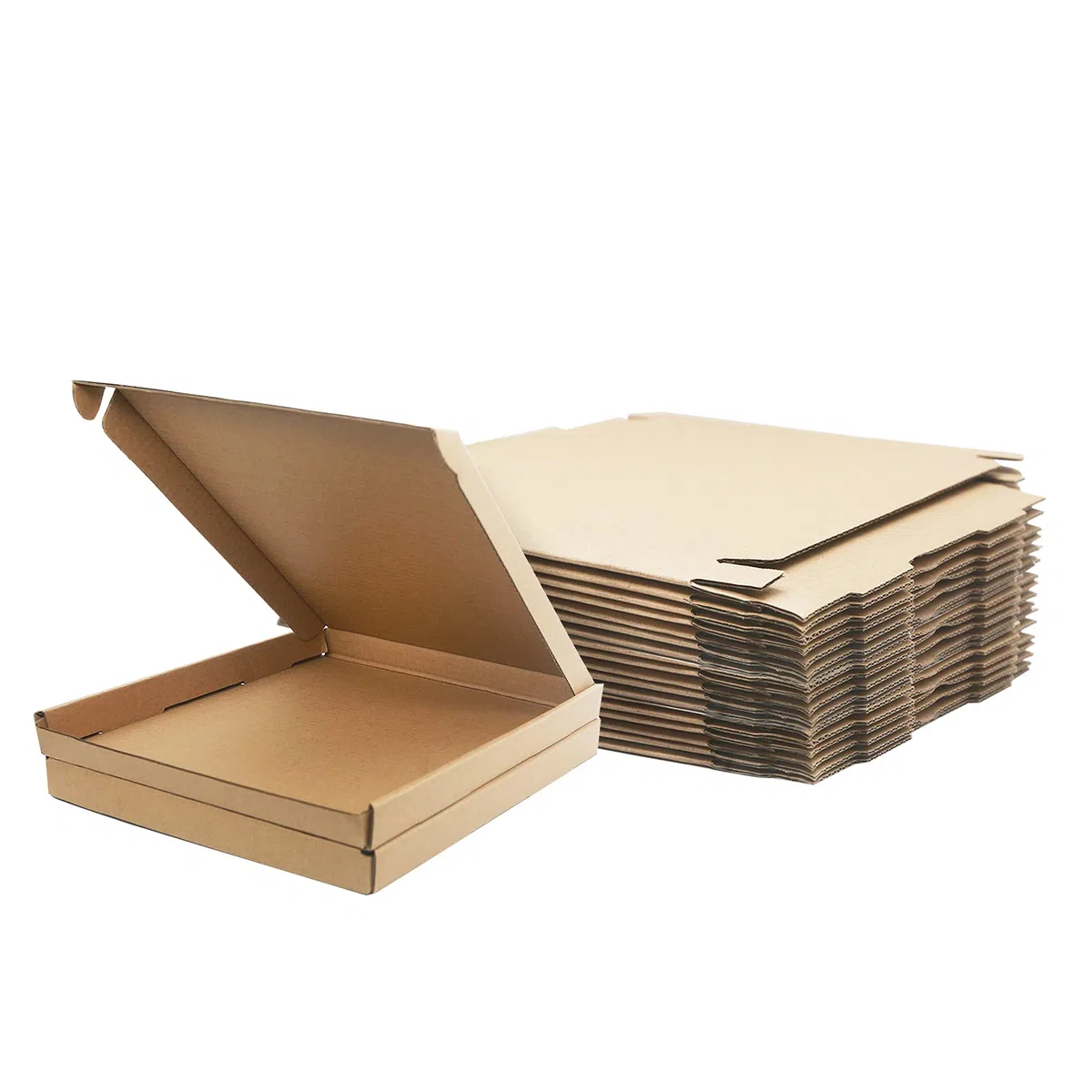 Scatole di spedizione in cartone ondulato, 200 x 200 x 20 mm grandi scatole postali per la spedizione, scatole di imballaggio marrone per affari, stoccaggio o regalo (25 pezzi)