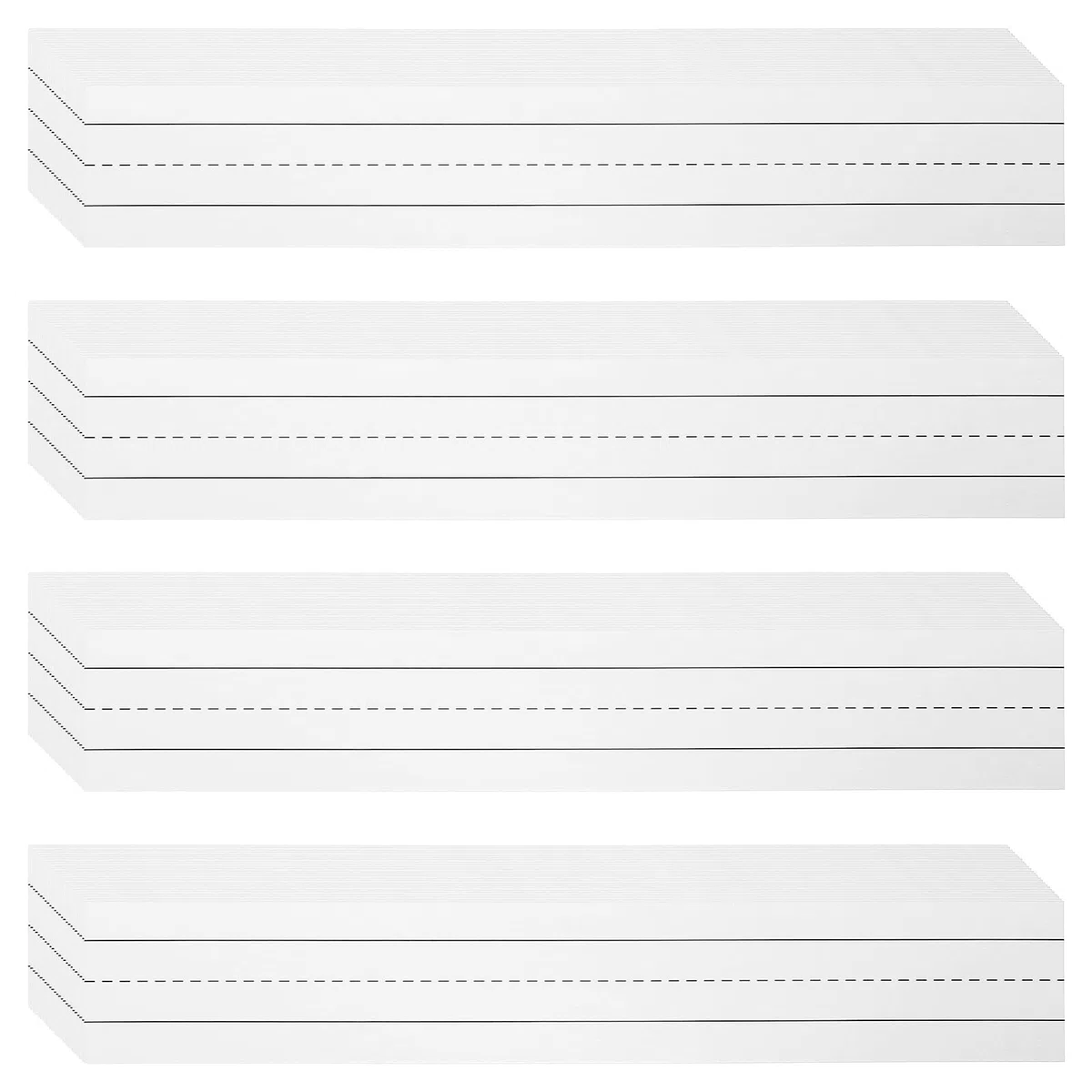 PATIKIL 100 Fogli Strisce Frasi Cancellabili A Secco, 5,1 x 30,5 cm Carta Rigata Nera Riutilizzabile Strisce Frasi Per Insegnanti Programma Aula