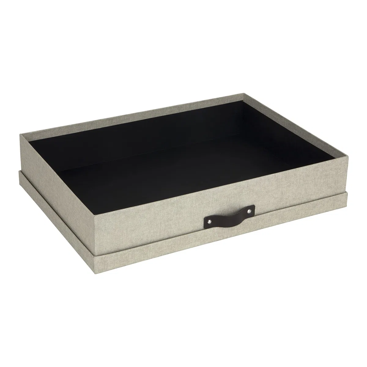 Bigso Box of Sweden Portadocumenti Scrivania A3 - Organizer Ufficio Con Coperchio e Maniglia - In Fibra di Legno e Carta - Beige