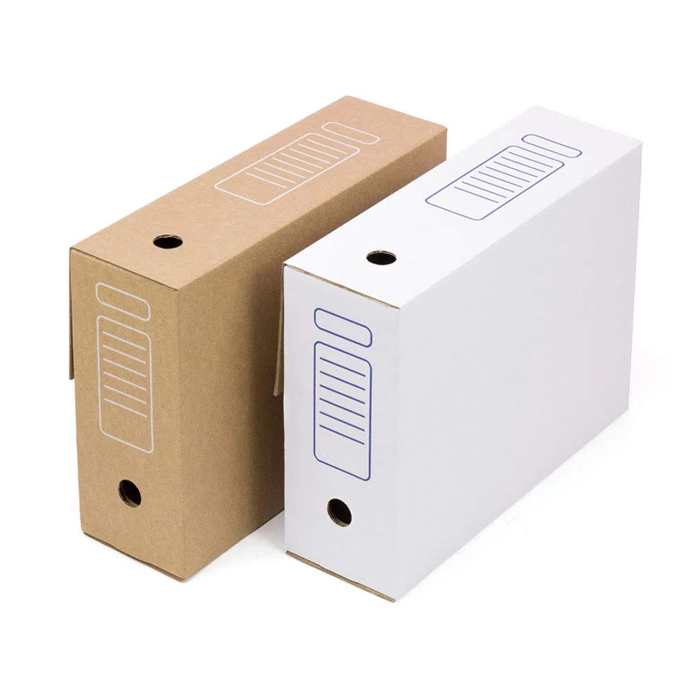 Confezione da 20 Scatole Archivio Definitivo Automontanti A4 – Cartone Ondulato 3 mm, Chiusura Automatica Senza Nastro, 100% Riciclabili, dimensioni: 36x10,3x27,1 cm, colore marrone
