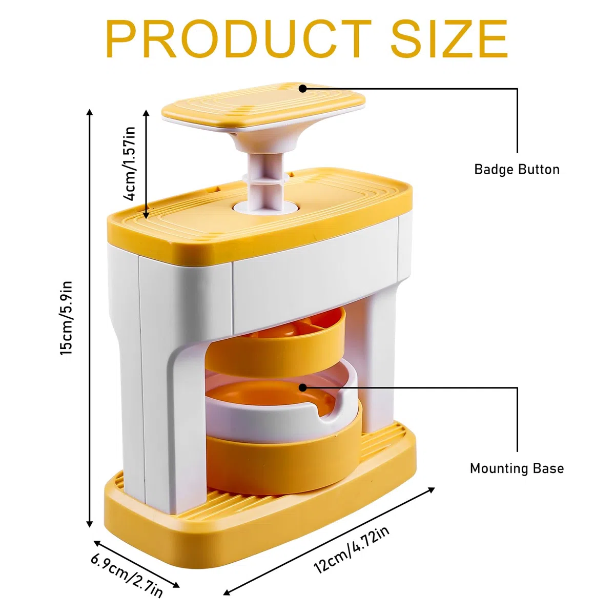 98 pezzi Button Maker Badge Machine, 55 mm distintivo fai da te con 48 carta per motivi e 48 distintivi, 1 taglierina circolare, regali per bambini per feste, regali fai da te