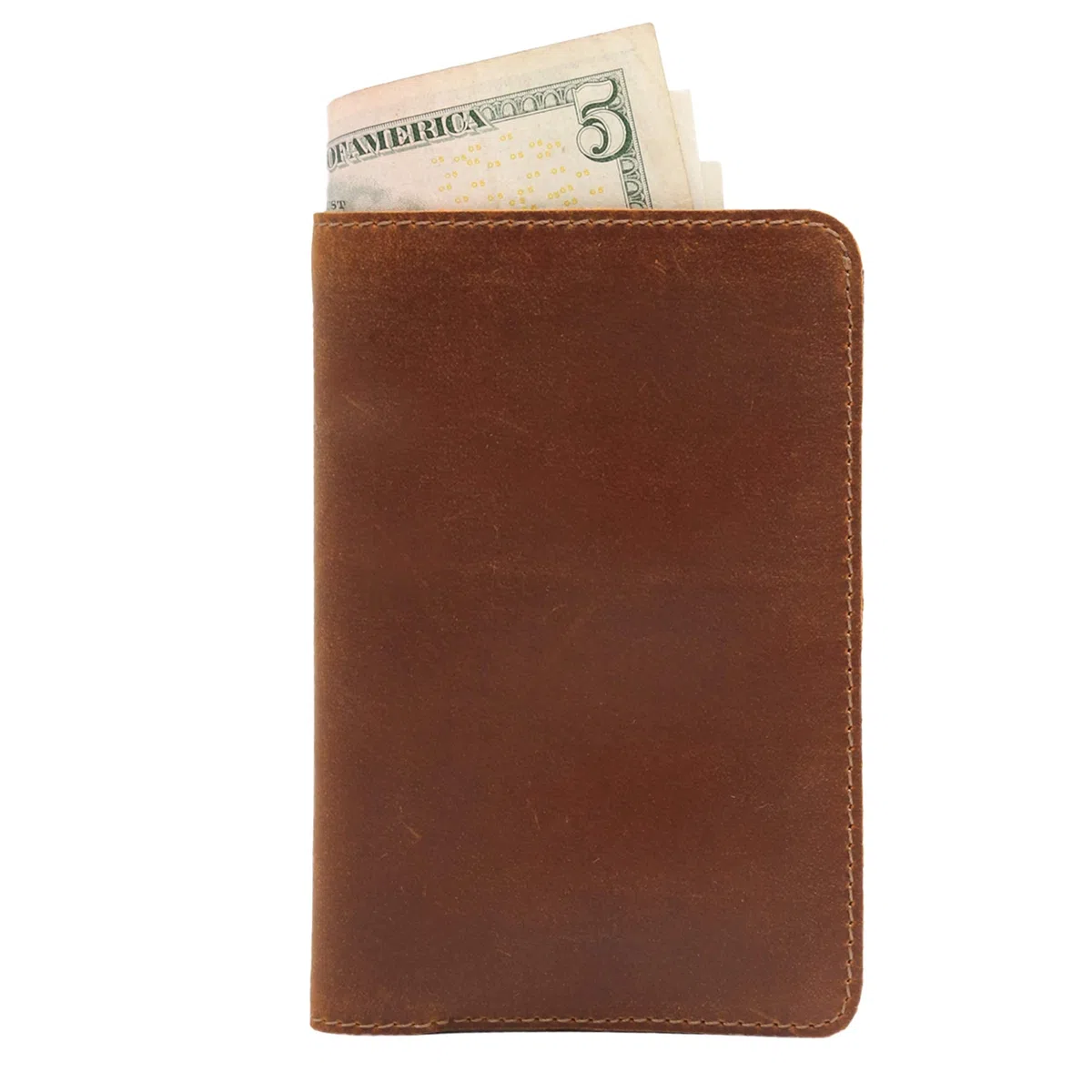 Jack's Point Custodia per quaderni in pelle, formato tascabile, adatta per 8,9 x 14 cm, scomparto separato, vera pelle goffrata, tasche multiple per una maggiore funzionalità e passante per penna