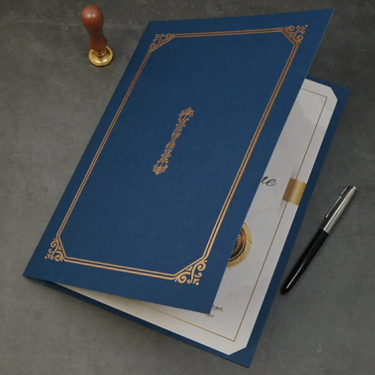 OhMill, Set di 5 copertine per diploma, formato A4, titolare del certificato, 22, 5 x 30, 5 cm, con carta di diploma, portacertificati, per lauree