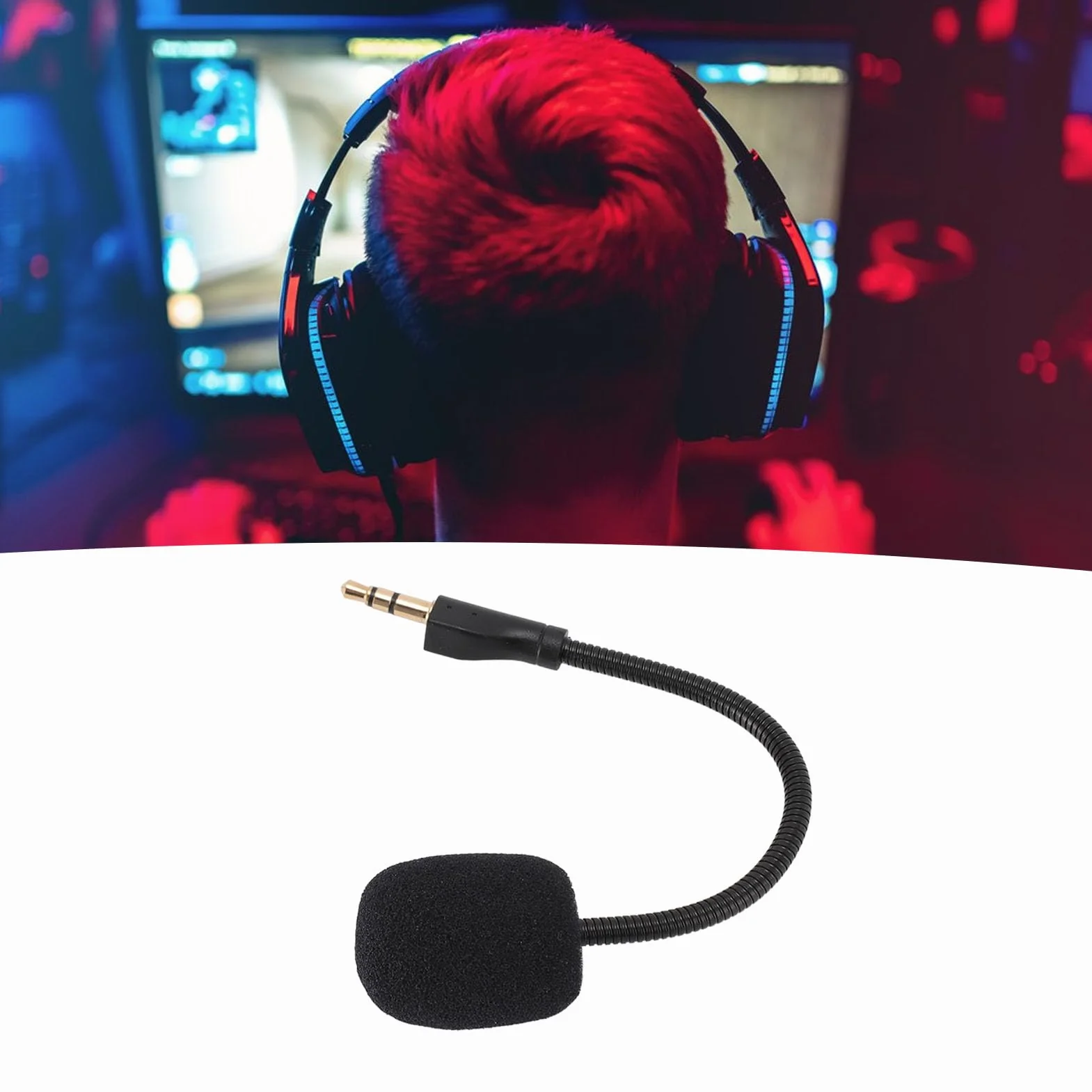 Annadue Microfono da Gioco Sostitutivo per G PRO/G PRO X Cuffie da Gioco Wireless, Spina Placcata Oro da 3,5 Mm, Microfono con Suono di Gioco Chiaro