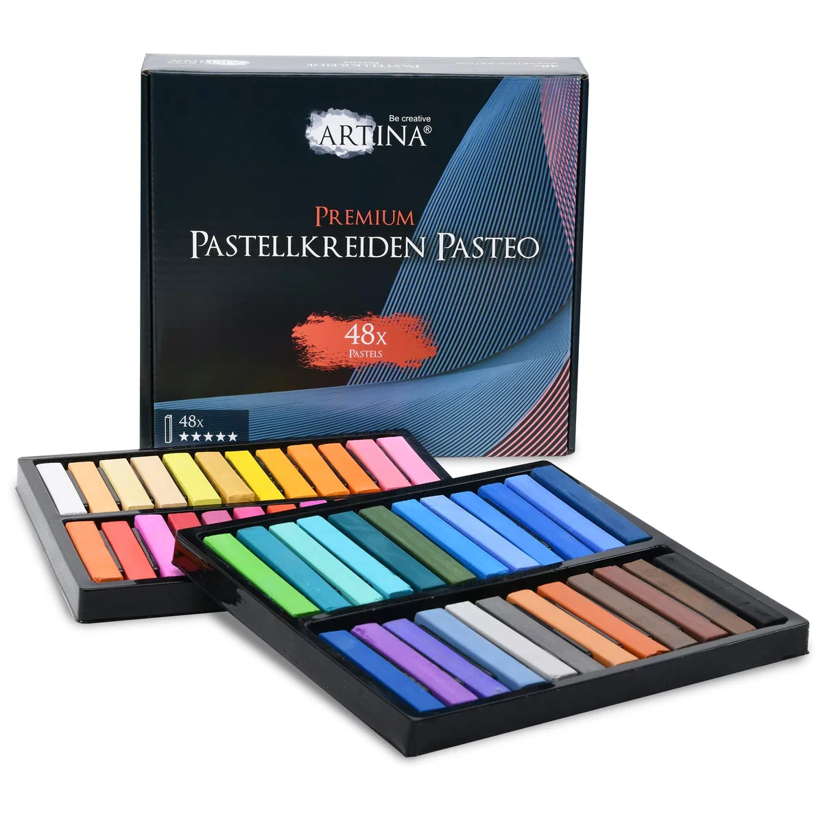 Artina Set pastelli Morbidi Master Series 48 unità - gessetti qualità Professionale - Colori a Gesso - per Principianti e artisti