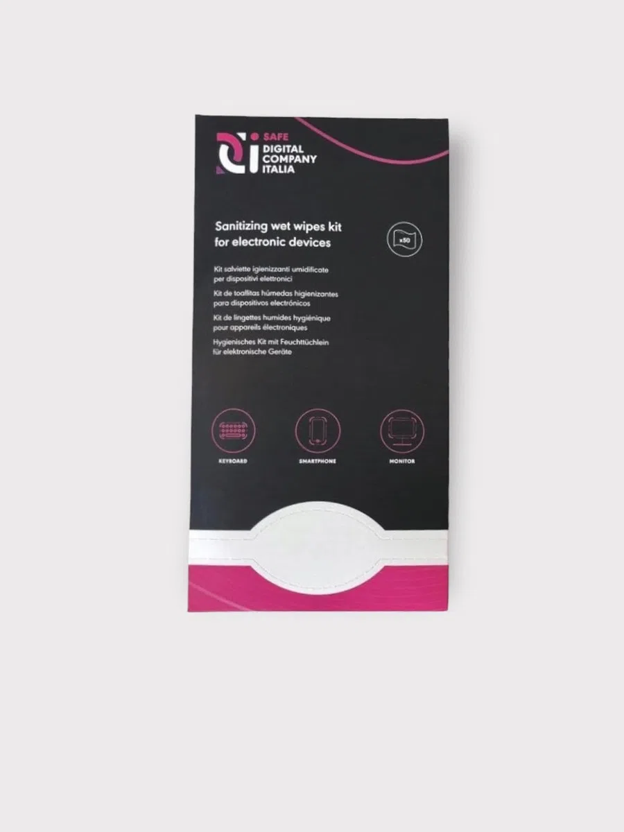 DCI Safe,150 pezzi, Salviette igienizzanti e detergenti monodose per Computer, Monitor, Smartphone, TV, tastiere,mouse, iPad, schermo auto, accessori elettronici, telecomandi, controller,scrivanie
