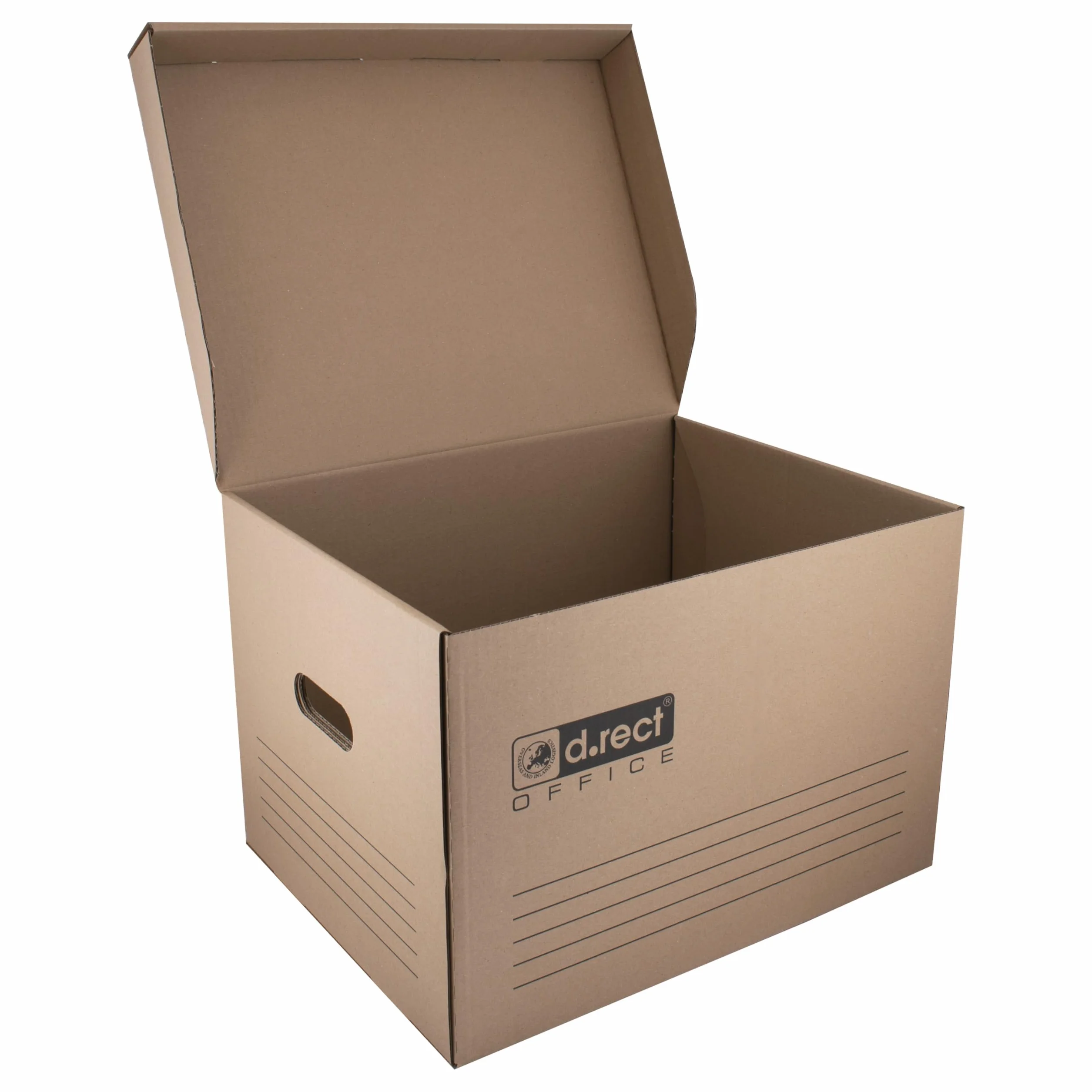 D.RECT 12 Pezzi Scatole Cartone Per Archivio 431 x 333 x 294 mm, Marrone