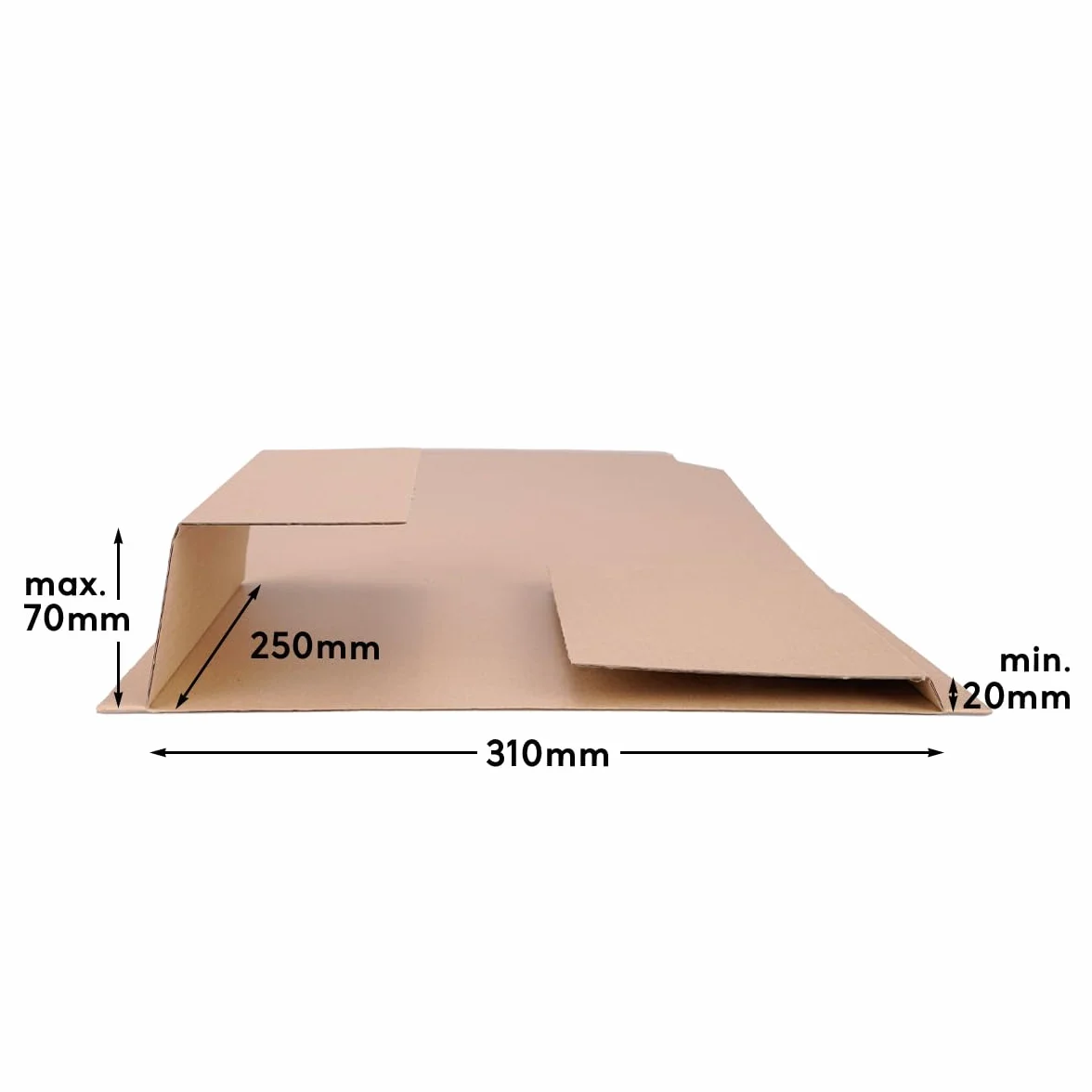 verpacking imballaggi per libri 310 x 250 x 20-70 mm DIN A4 BV-4 marrone [dimensione e quantità a scelta] imballaggio avvolgente spedizione 50 pezzi