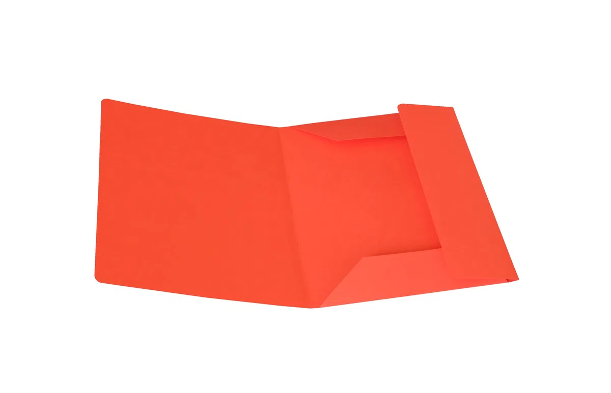 Alevar Cartellina 3 Lembi in Cartoncino Bristol 270 gr, Formato 25x34,5 cm, Colore Rosso, Confezione da 25 Pezzi
