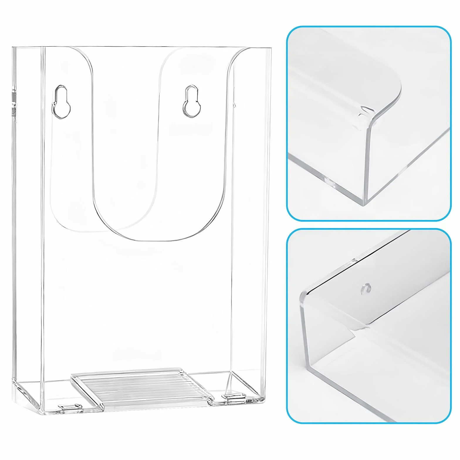 GAESHOW 5PZ Porta Volantini da Parete Formato A6, Portadocumenti a Parete, Porta Opuscoli in Acrilico, Espositore Porta Depliant da Tavolo Trasparente, per Volantini, Menu e Opuscoli