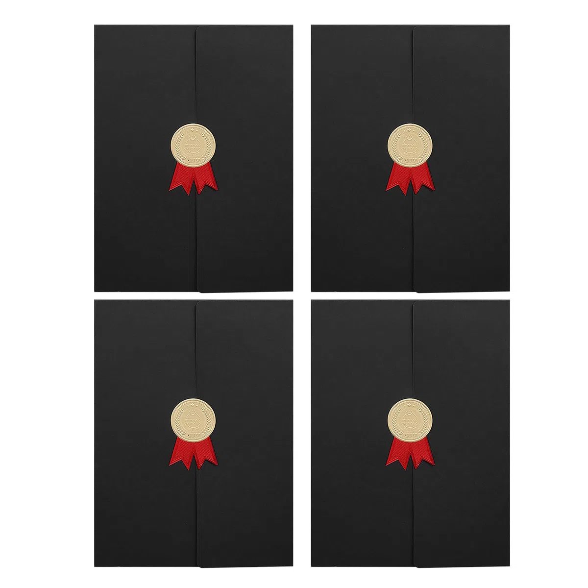 Set di 4 copertine di laurea A4 titolare del certificato con carte di laurea portacertificati per diplomi con lettera di nomina premio personalizzabile