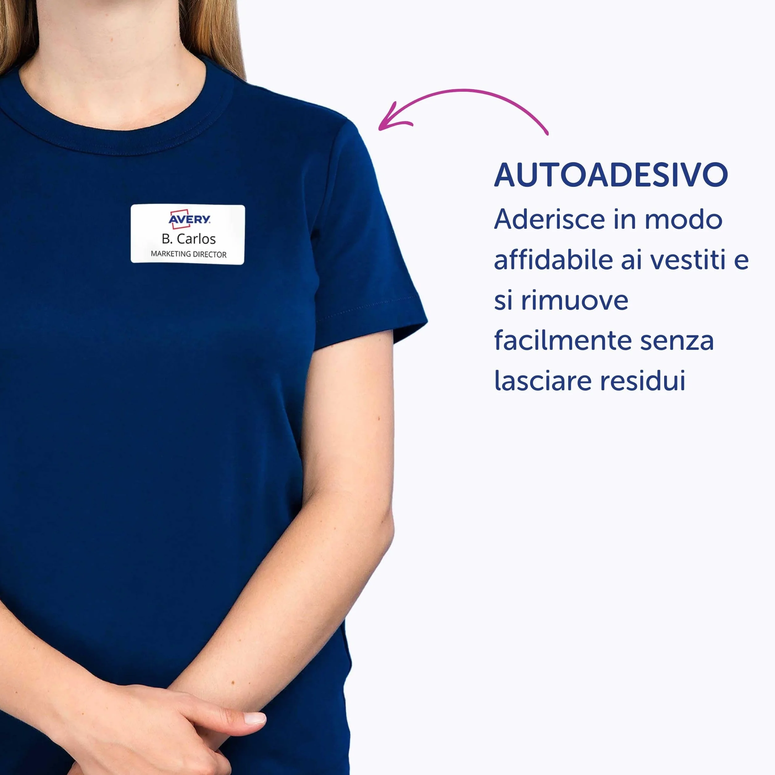 Avery Italia L4785-20 Badge Adesivi, Stampanti Laser, 20 Fogli, 80 x 50, Bianco