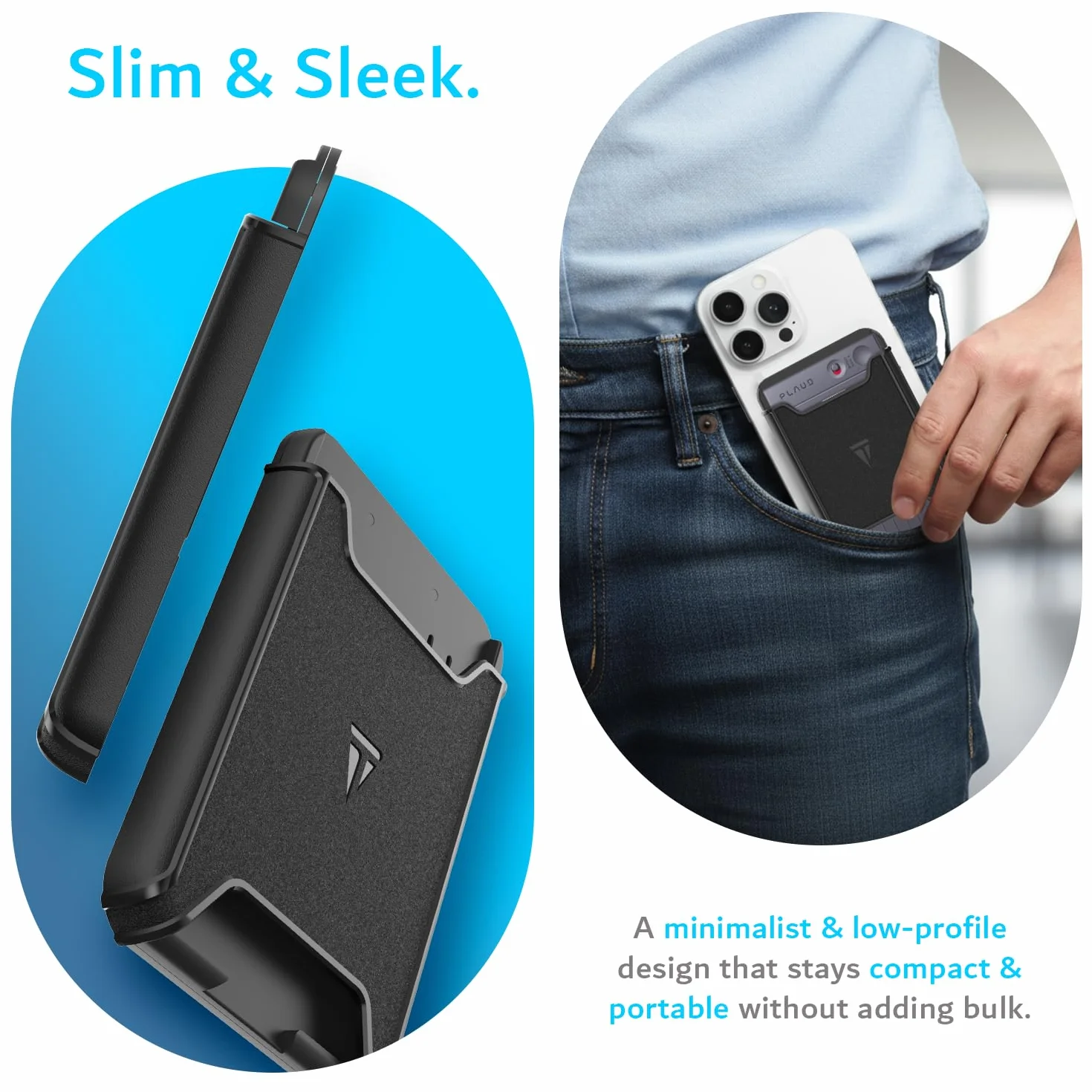 TUDIA Supporto magnetico Compatibile con PLAUD Note AI Voice Recorder Cover - Custodia protettiva rigida in PC sottile con forte attacco magnetico (Nero)