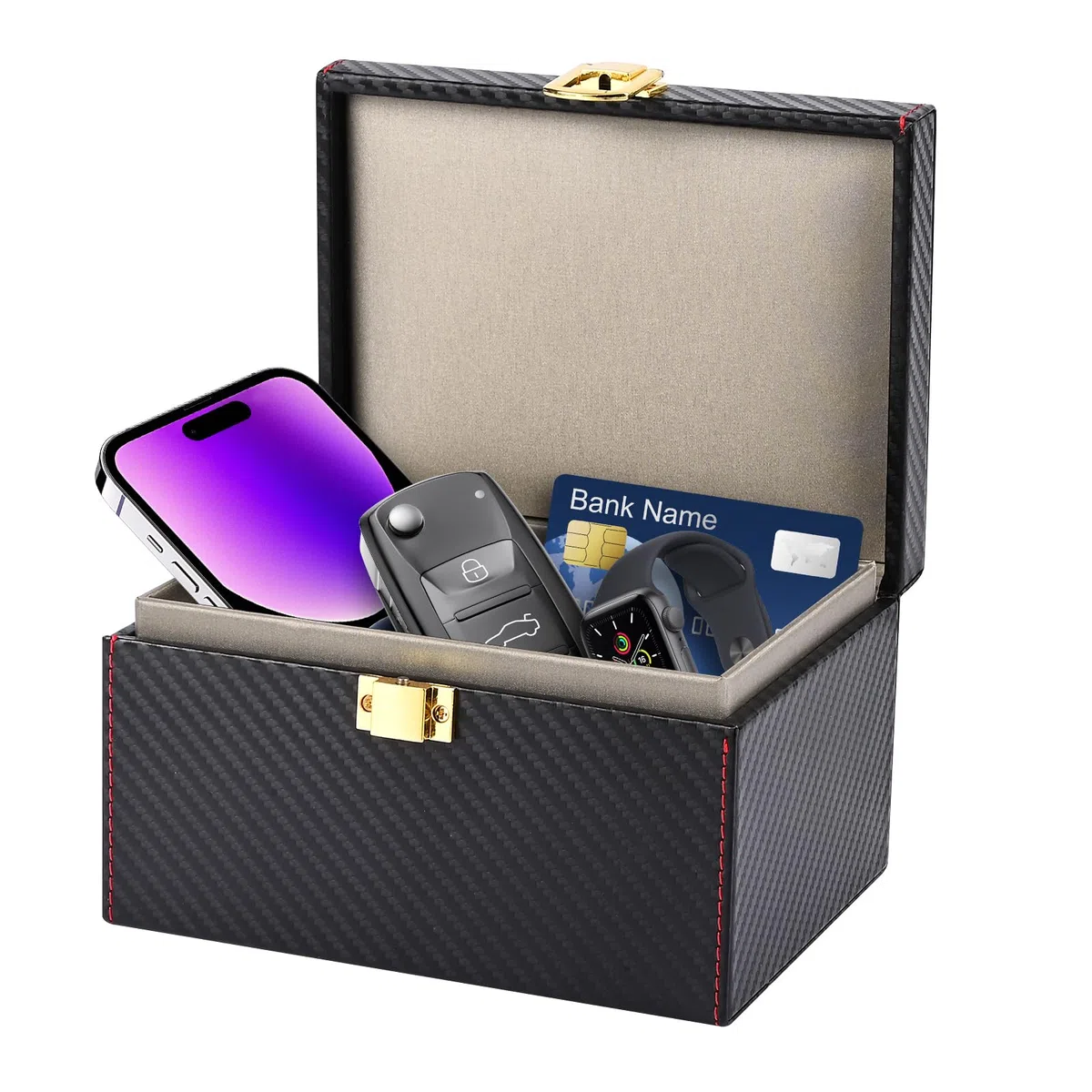 Chiave auto Faraday Box, Keyless Go, scatola per chiavi auto, blocco RFID per protezione sicura, carte di credito e chiavi dell'auto, 16 x 12 x 9,5 cm (grande)
