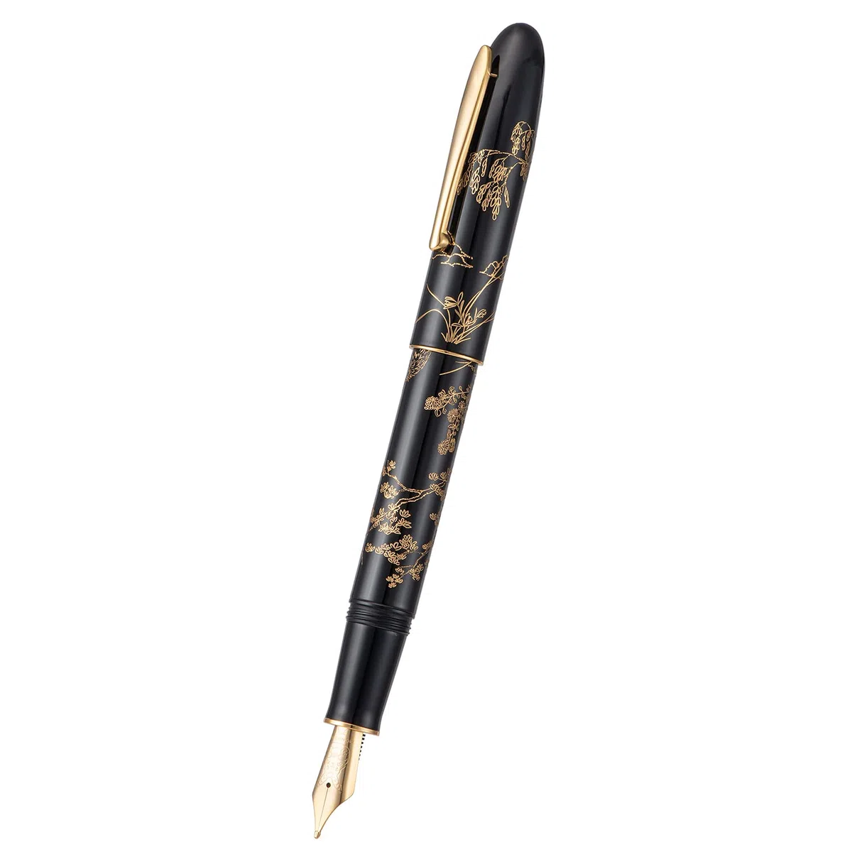 erofaHongdian N23 Black Rabbit Stilografica,Iridium Extra Fine Pennino Oro Fine,Nuovo Anno Lucky Rabbit Carving Design Liscio Scrittura Penna con Convertitore e Scatola di Metallo